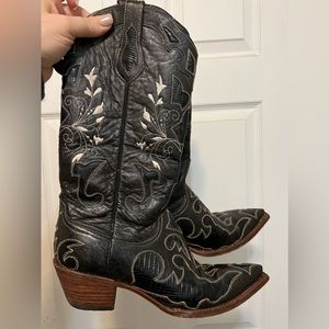 Ferrini black dress boots sz 10